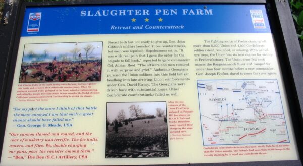 SLAUGHTER PEN FARM RETREAT AND COUNTERATTACK WAR MEMORIAL PANEL