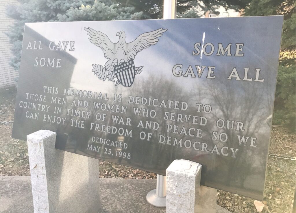 TABOR ALL GAVE SOME SOME GAVE ALL MEMORIAL CENTER STONE