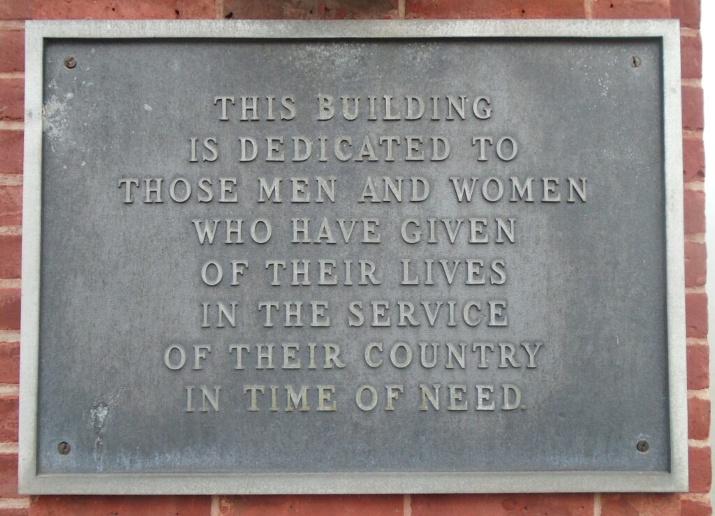 CITIZENS OF HIGHLAND FALLS SUPREME SACRIFICE MEMORIAL PLAQUES