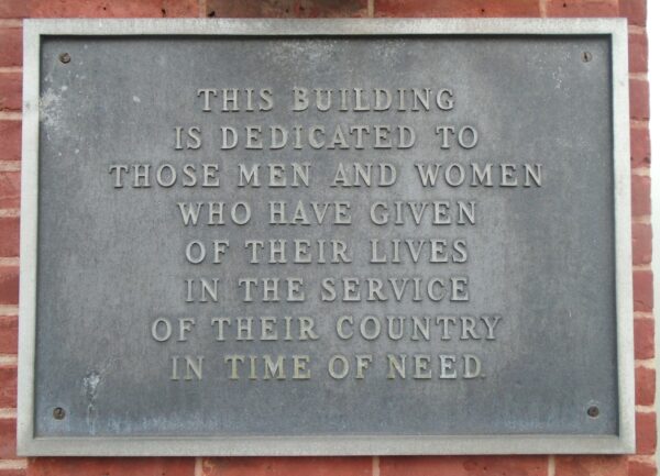 CITIZENS OF HIGHLAND FALLS SUPREME SACRIFICE MEMORIAL PLAQUES