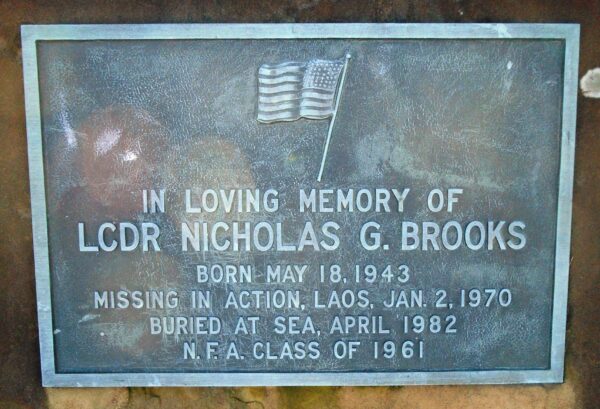 LCDR NICHOLAS G. BROOKS WAR MEMORIAL PLAQUE