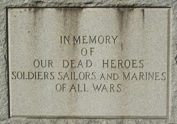 NEW WINDSOR DEAD HEROES OF ALL WARS MEMORIAL CLOSE-UP