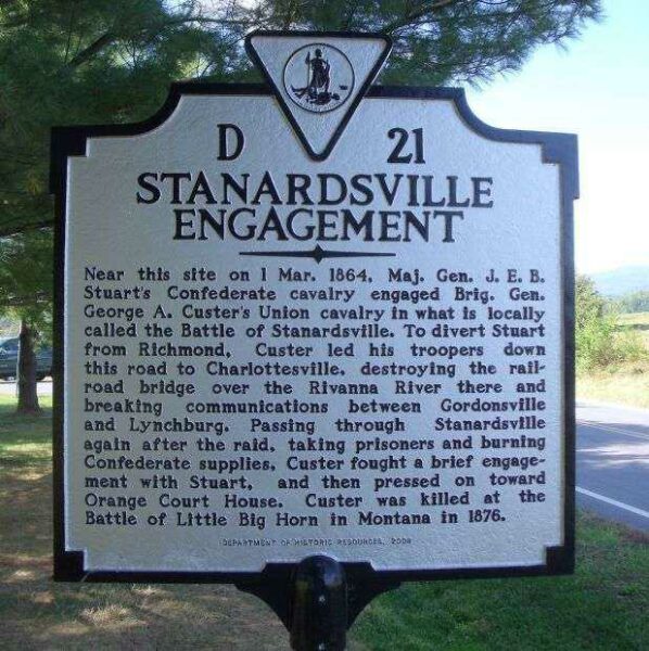 STANARDSVILLE ENGAGEMENT WAR MEMORIAL MARKER