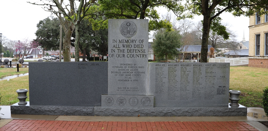 FORT BEND COUNTY SUPREME SACRIFICE WAR MEMORIAL