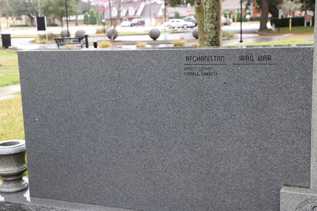 FORT BEND COUNTY SUPREME SACRIFICE WAR MEMORIAL LEFT STONE