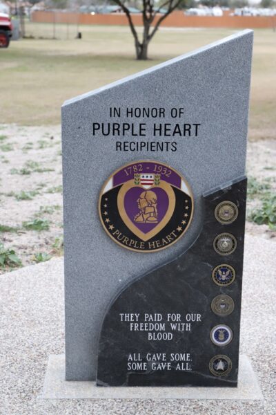 REFUGIO PURPLE HEART RECIPIENTS WAR MEMORIAL
