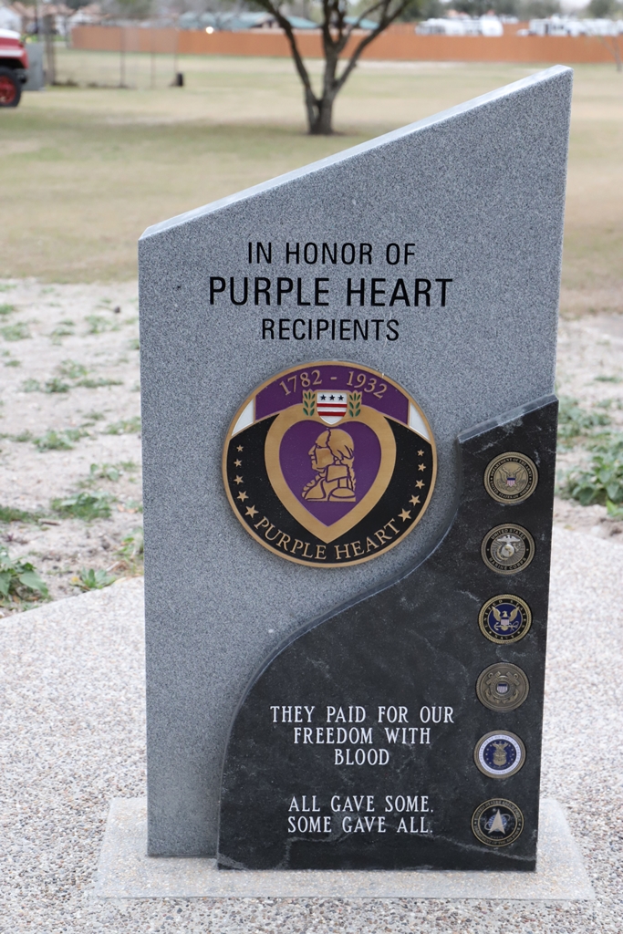 REFUGIO PURPLE HEART RECIPIENTS WAR MEMORIAL