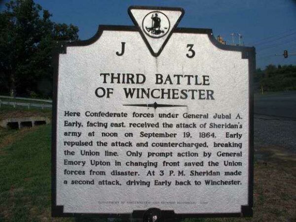 THIRD BATTLE OF WINCHESTER WAR MEMORIAL MARKER I