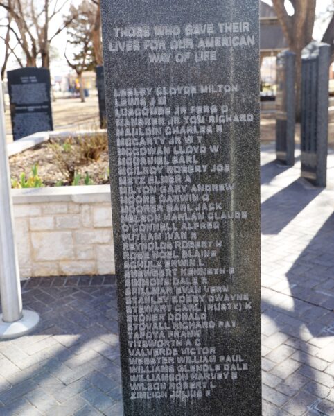 DALLAM/HARTLEY VETERANS MEMORIAL STONE C