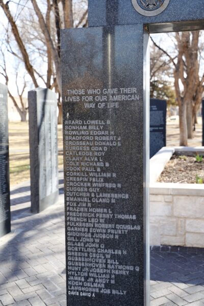 DALLAM/HARTLEY VETERANS MEMORIAL STONE B