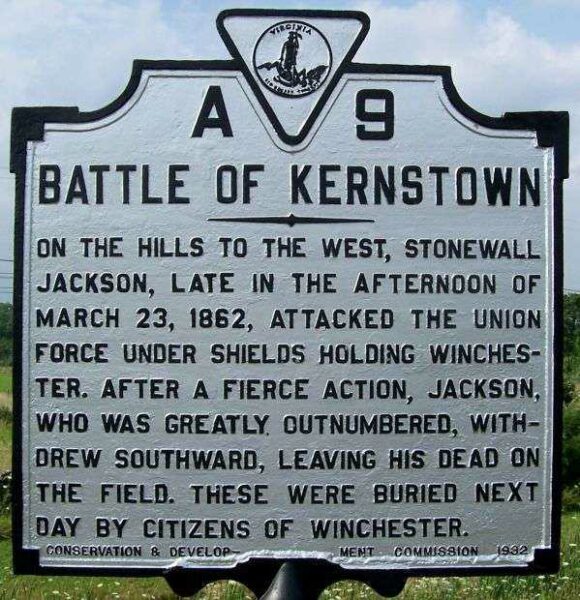 BATTLE OF KERNSTOWN WAR MEMORIAL MARKER