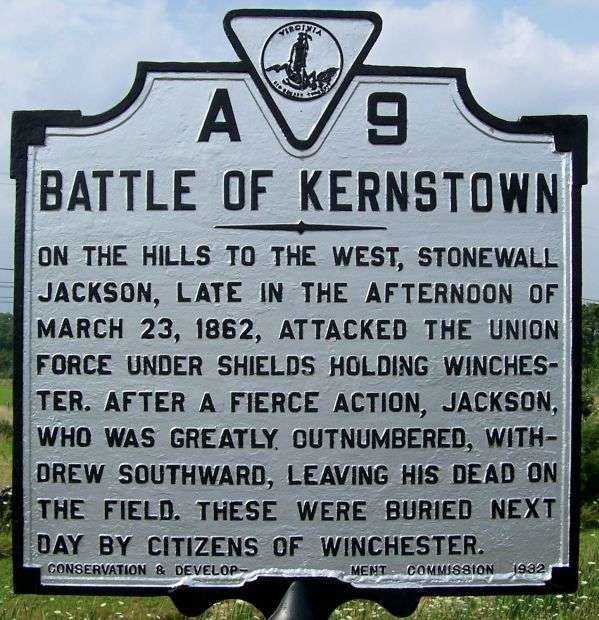 BATTLE OF KERNSTOWN WAR MEMORIAL MARKER