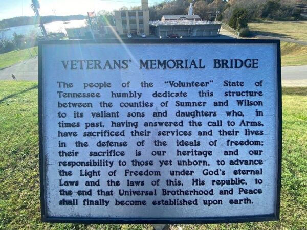 GALLATIN VETERANS’ MEMORIAL BRIDGE PLAQUE