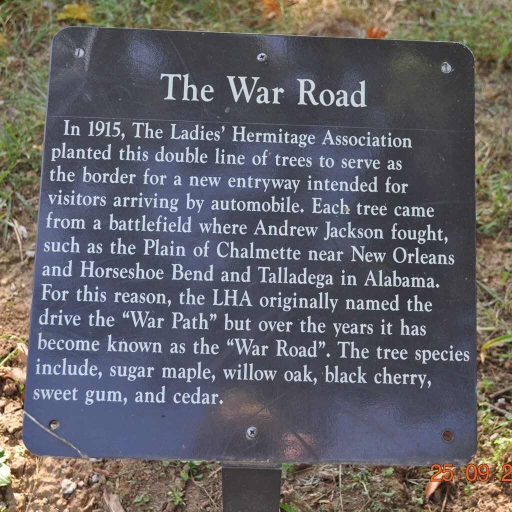 THE WAR ROAD MEMORIAL TREES PLAQUE