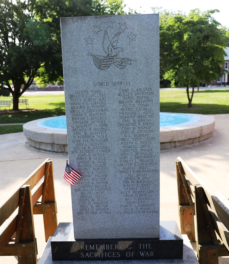 REMEMBERING THE SACRIFICES OF WAR MEMORIAL BACK