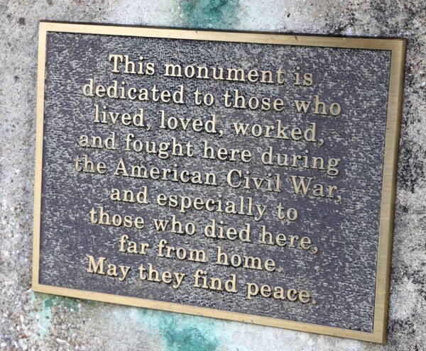 MUNFORDVILLE CIVIL WAR MEMORIAL CANNON PLAQUE