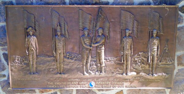 29TH INFANTRY DIVISION MEMORIAL PAVILION PLAQUE B