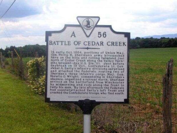 BATTLE OF CEDAR CREEK WAR MEMORIAL MARKER II