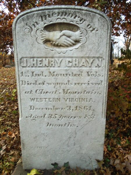 J. HENRY CHAYN WAR MEMORIAL CEMETERY STONE