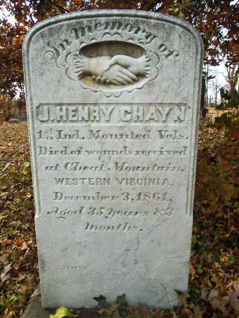 J. HENRY CHAYN WAR MEMORIAL CEMETERY STONE