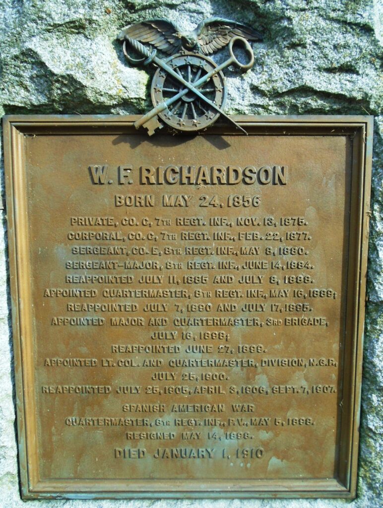 W.F. RICHARDSON WAR MEMORIAL PLAQUE