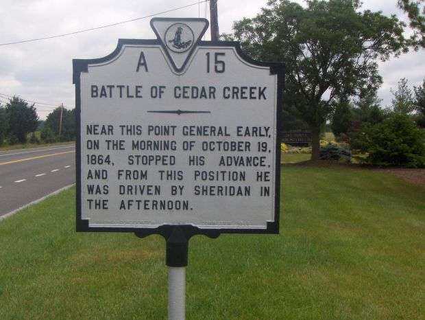 BATTLE OF CEDAR CREEK WAR MEMORIAL MARKER I