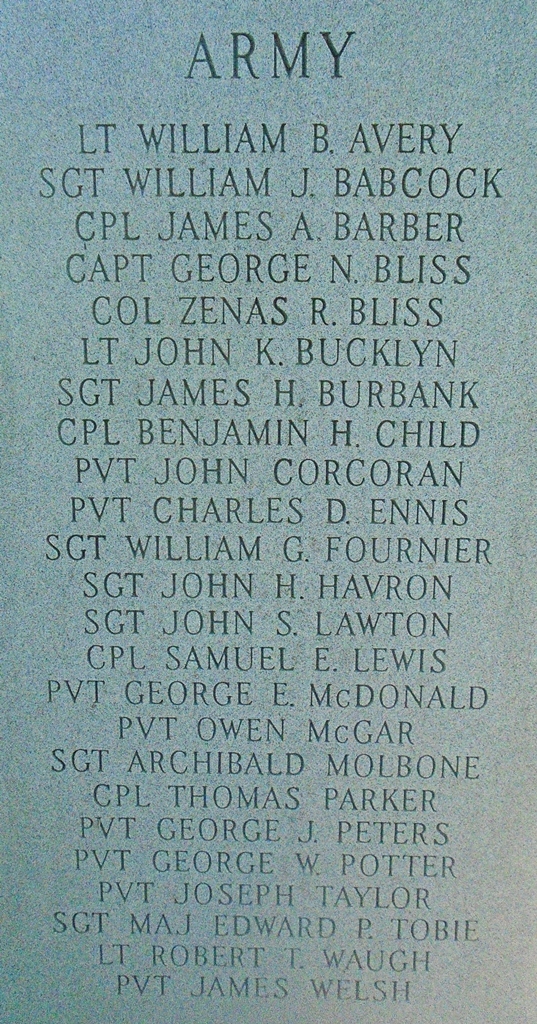RHODE ISLAND MEDAL OF HONOR RECIPIENTS WAR MEMORIAL STONE A