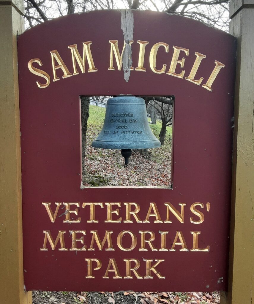 SAM MICELI VETERANS’ MEMORIAL PARK MARKER