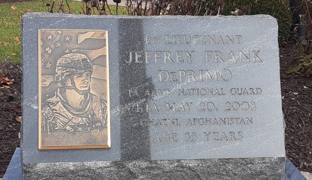 1ST LIEURENANT JEFFREY FRANK DEPRIMO WAR MEMORIAL