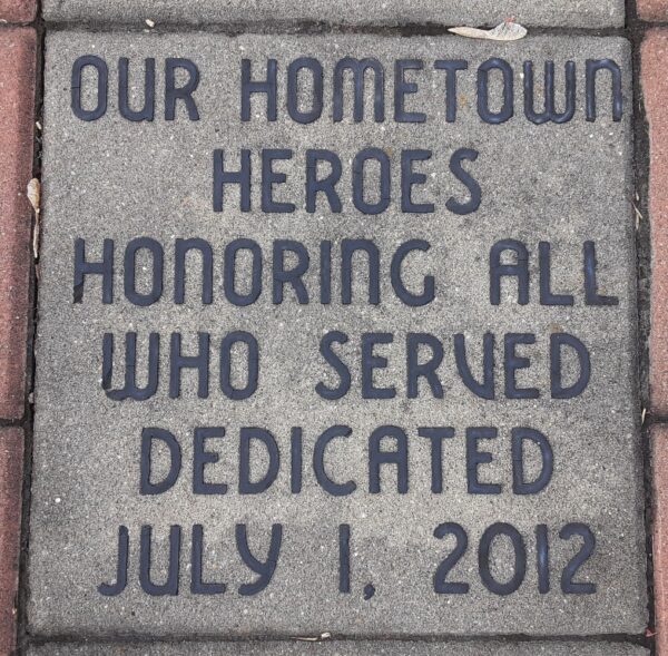 OUR HOMETOWN HEROES MEMORIAL FLAGPOLE STONE