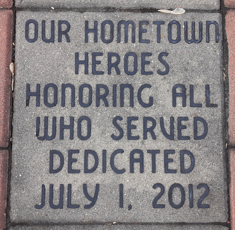 OUR HOMETOWN HEROES MEMORIAL FLAGPOLE STONE