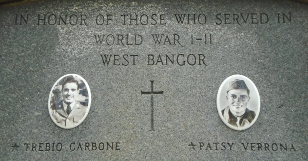 WEST BANGOR WORLD WARS MEMORIAL STONE A