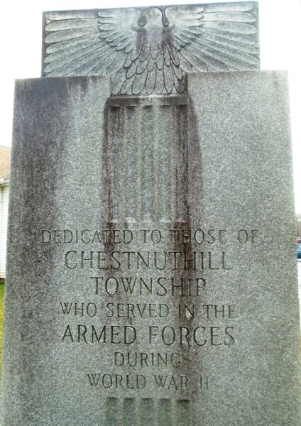 CHESTNUTHILL TOWNSHIP WORLD WAR II MEMORIAL CENTER STONE
