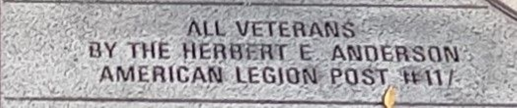 AMERICAN LEGION POST #11 ALL VETERANS MEMORIAL STONE