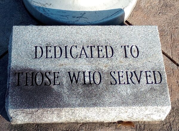 DELPHOS VETERANS MEMORIAL FLAGPOLE STONE
