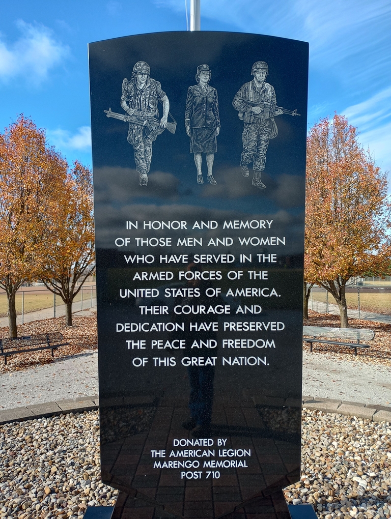AMERICAN LEGION POST 710 ARMED FORCES MEMORIAL CLOSE-UP