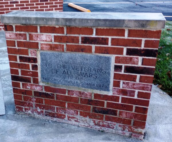 CRIDERSVILLE COMMUNITY ALL WARS VETERANS MEMORIAL