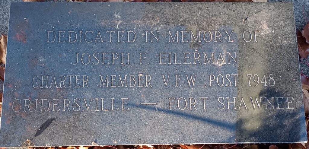 V.F.W. POST 7948 155MM HOWITZER CANNON MEMORIAL PLAQUE B