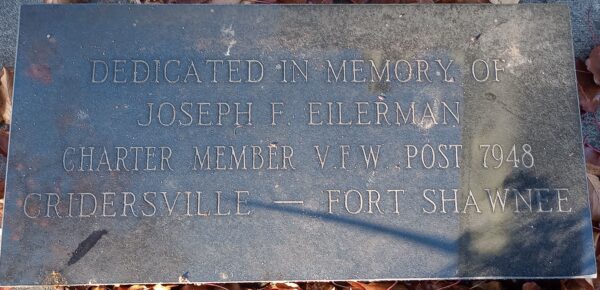 V.F.W. POST 7948 155MM HOWITZER CANNON MEMORIAL PLAQUE B