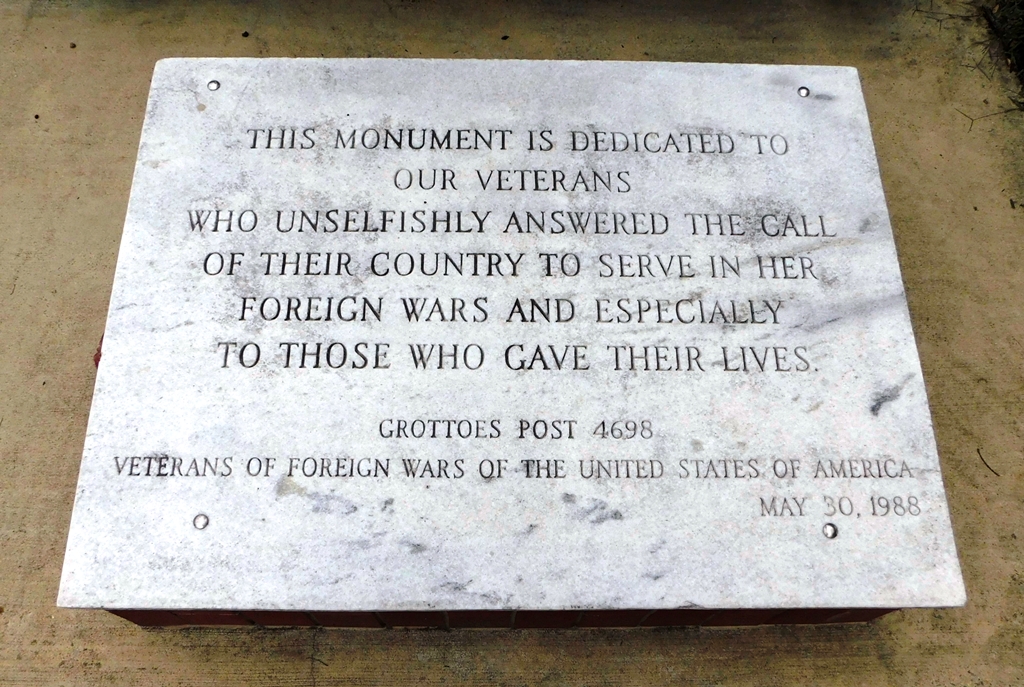 VFW POST 4698 WAR VETERANS MEMORIAL TABLET