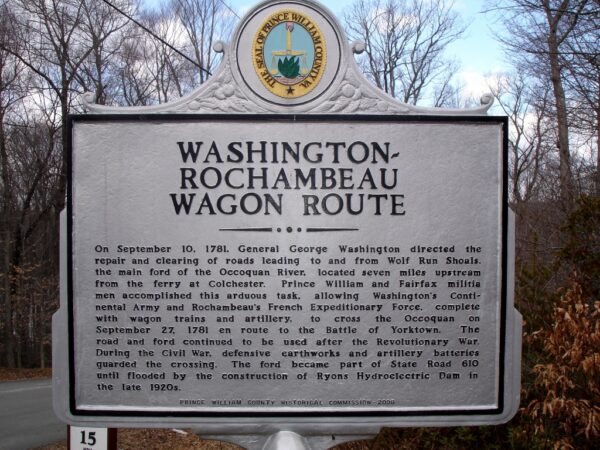 WASHINGTON-ROCHAMBEAU WAGON ROUTE MEMORIAL MARKER