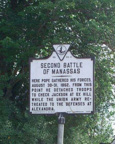 SECOND BATTLE OF MANASSAS WAR MEMORIAL MARKER I