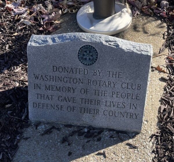 WASHINGTON ROTARY CLUB ULTIMATE SACRIFICE VETERANS MEMORIAL