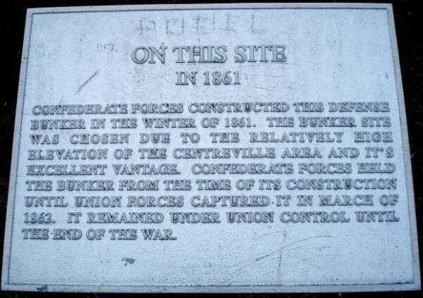 ON THIS SITE IN 1861 WAR MEMORIAL PLAQUE