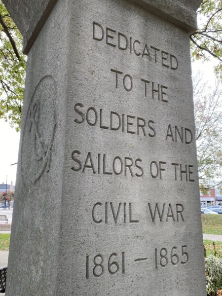 ALBERT HOBBS CIRCLE NO 57 CIVIL WAR MEMORIAL SIDE B