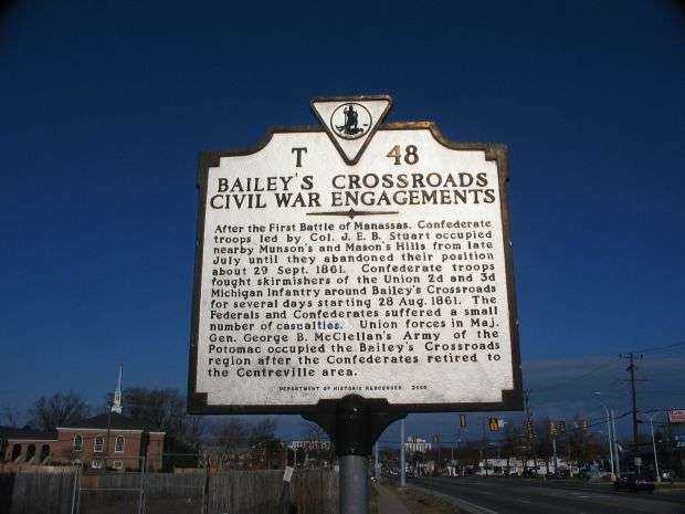 BAILEY’S CROSSROADS CIVIL WAR ENGAGEMENTS MEMORIAL MARKER