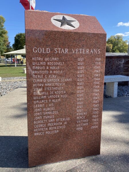 HULL VETERANS MEMORIAL STONE C