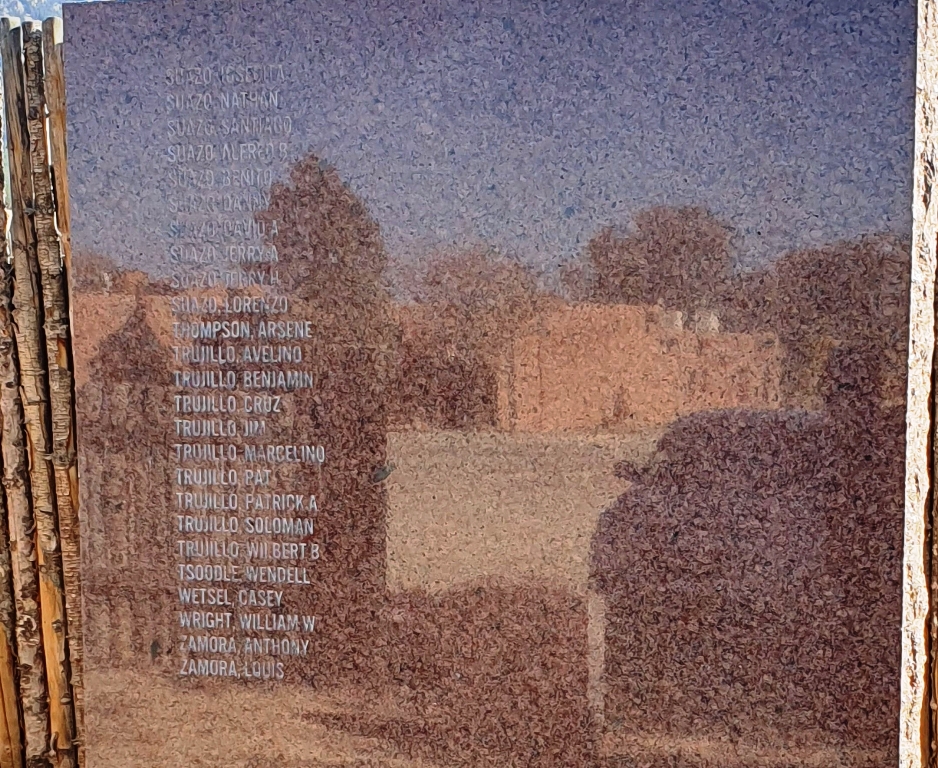 TAOS PUEBLO VETERNS MEMORIAL STONE E
