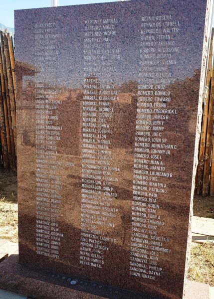TAOS PUEBLO VETERNS MEMORIAL STONE D