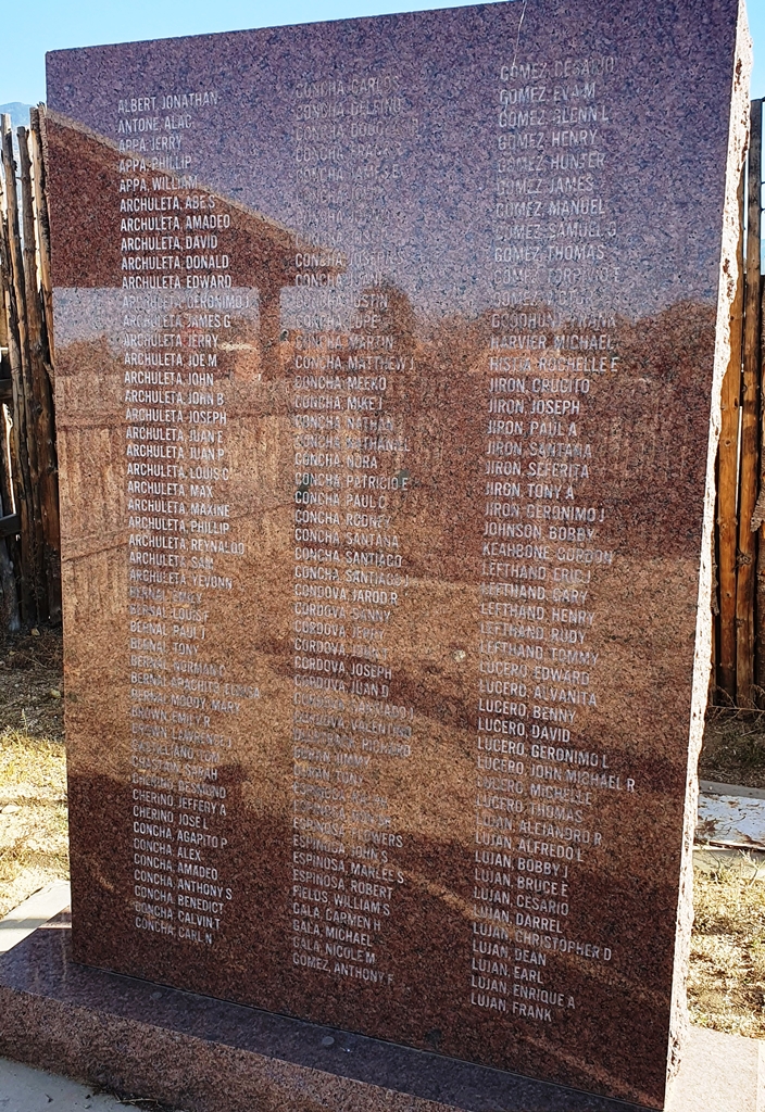 TAOS PUEBLO VETERNS MEMORIAL STONE C
